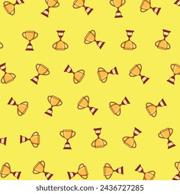 A Cartoon Vector Icon Illustration of a Trophy Cup Pattern, Signifying school Tools Object
