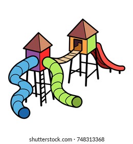 Cartoon vector icon of a playground