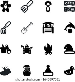 cartoon vector icon set such as: communication, toys, face, android, machine, beak, shower, bonfire, animals, lake, spade, seasonal, container, cyborg, duckling, old, trunk, treasure, rich, store