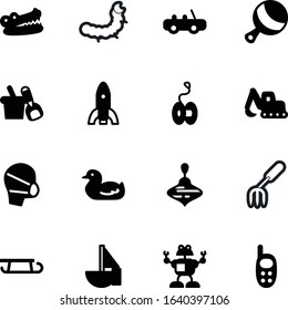 cartoon vector icon set such as: robotic, surgeon, cyborg, industry, shape, santa, spinning, work, fitness, alligator, man, handphone, spaceship, ringing, call, yo-yo, launch, spade, gardening