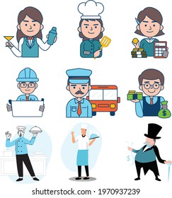 Cartoon vector illustration about someone's work