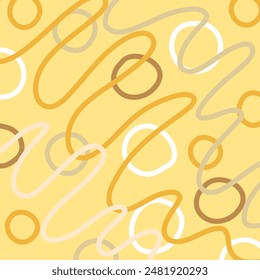 Cartoon vector illustration of abstract background with bright colors, smooth lines and funny shapes. Perfect for creating original and unique designs