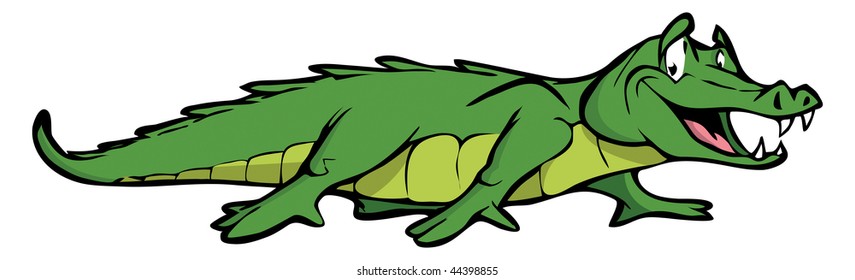 cartoon vector illustration alligator