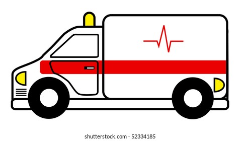 cartoon vector illustration ambulance