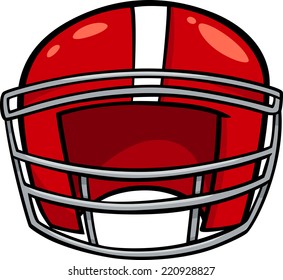 Cartoon Vector Illustration Of American Football Helmet Clip Art