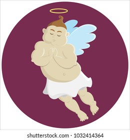 cartoon vector illustration of angel