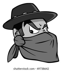cartoon vector illustration bandit