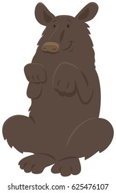 Cartoon Vector Illustration of Baribal or American Black Bear Animal Character