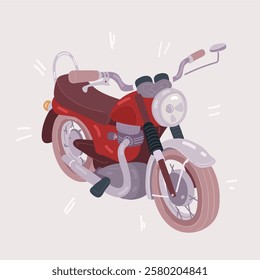 Cartoon vector illustration of Bike and motorbike