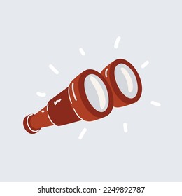 Cartoon vector illustration of binoculars