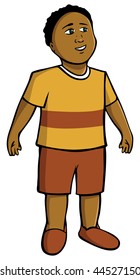 cartoon vector illustration black boy