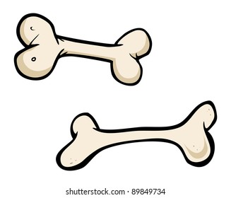 cartoon vector illustration of bones