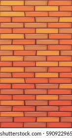 Cartoon vector illustration of the brick wall.