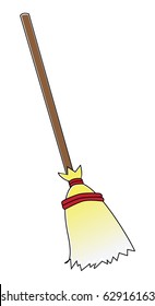 cartoon vector illustration of a broomstick
