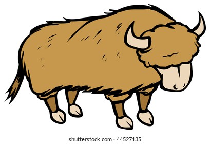 cartoon vector illustration buffalo
