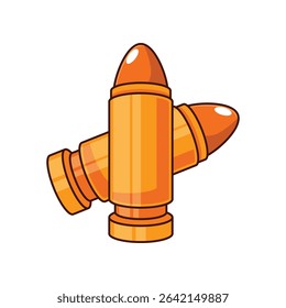 cartoon vector illustration of bullets