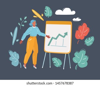 Cartoon vector illustration of Business Woman