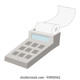 cartoon vector illustration of a calculator