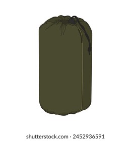 cartoon Vector illustration camping ditty bag icon Isolated on White