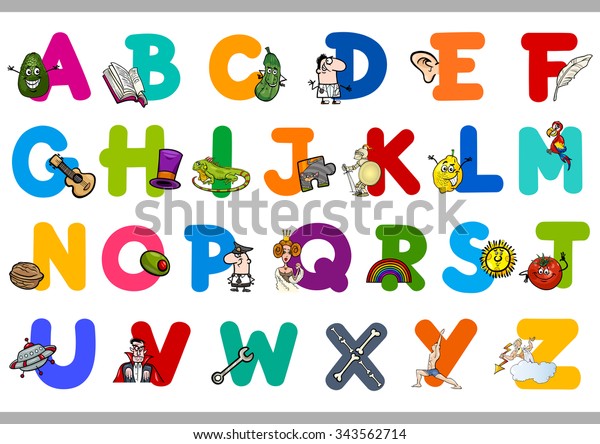 cartoon-vector-illustration-of-capital-letters-alphabet-educational-set-for-preschool-children