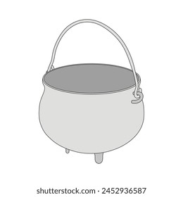 cartoon Vector illustration cauldron icon Isolated on White