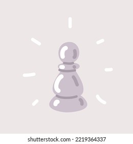 Cartoon vector illustration of Chess Pawn