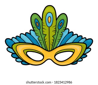 Cartoon vector illustration for children, Carnival mask