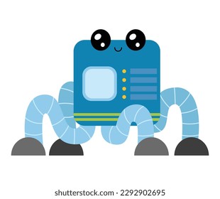Cartoon vector illustration for children, Cute cartoon robot