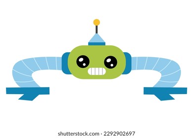 Cartoon vector illustration for children, Cute cartoon robot