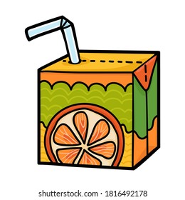 Cartoon Vector Illustration Children Juice Box Stock Vector (Royalty ...