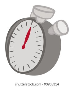 cartoon vector illustration of a chronometer