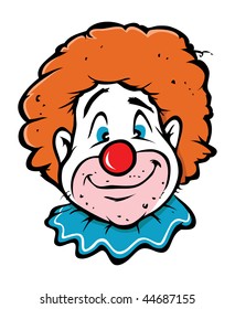 cartoon vector illustration clown face