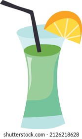 A cartoon vector illustration of a cocktail drink.