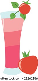 A cartoon vector illustration of a cocktail drink.