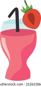 A cartoon vector illustration of a cocktail drink.