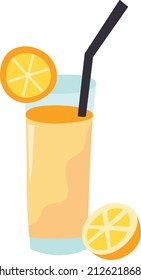 A cartoon vector illustration of a cocktail drink.