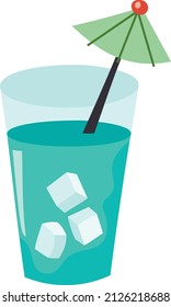 A cartoon vector illustration of a cocktail drink.