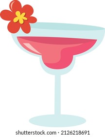 A cartoon vector illustration of a cocktail drink.