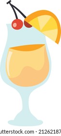 A cartoon vector illustration of a cocktail drink.