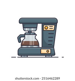 Cartoon vector illustration of coffee machine.
Vector cartoon Illustration suitable for poster, brochure, web, mascot, sticker, logo and icon.