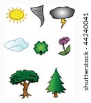 cartoon vector illustration collection nature weather