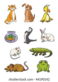 cartoon vector illustration collection pets