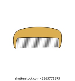 caricatura Icono de peine de ilustración vectorial en estilo doodle