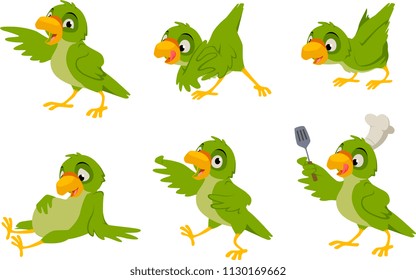 Cartoon vector illustration of a cute bird.