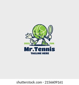 cartoon vector illustration of cute coin mascot playing tennis