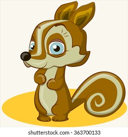 Cartoon vector Illustration of cute funny chipmunk