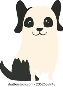A cartoon vector illustration of a cute puppy dog.
