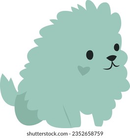 A cartoon vector illustration of a cute puppy dog.