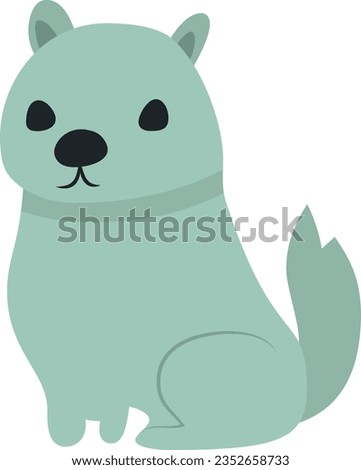 A cartoon vector illustration of a cute puppy dog.