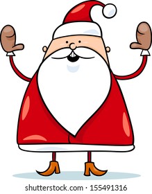 Cartoon Vector Illustration of Cute Santa Claus Christmas Character